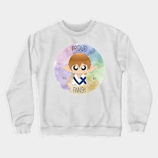 Proud to be Finnish (Sleepy Forest Creatures) Crewneck Sweatshirt